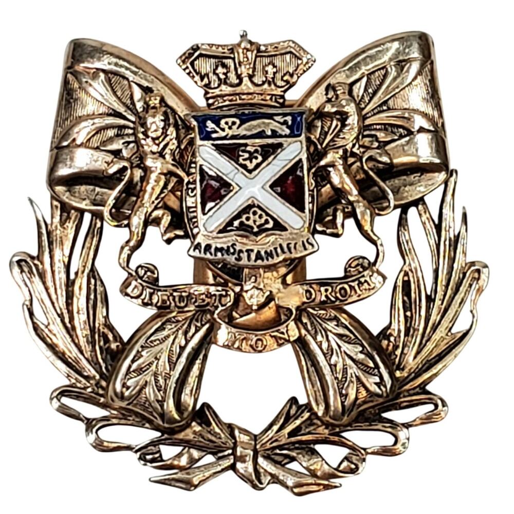 Armostantlecis Dieuet Mon Droit Enamel Military Pin 1.25"